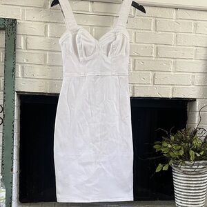 Express FLATTERING White Dress NWT Size 2
